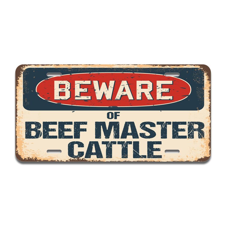 Signmission Beware Of Beef Master Cattle Aluminum Plate Frame Wayfair